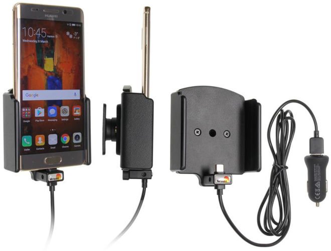 Uchwyt do Huawei Mate 9 Pro z wbudowanym kablem USB oraz ładowarką samochodową