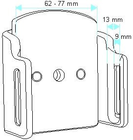 Uchwyt uniwersalny regulowany do iPhone 11 Pro bez futerału oraz w futerale lub etui o wymiarach: 62-77 mm (szer.), 9-13 mm (grubość)