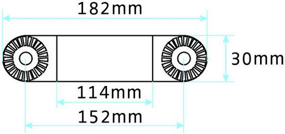 Ramię z kwadratową podstawą z otworami (4 x 75 mm) (4 x 100 mm) VESA montowane do płaskiej powierzchni.