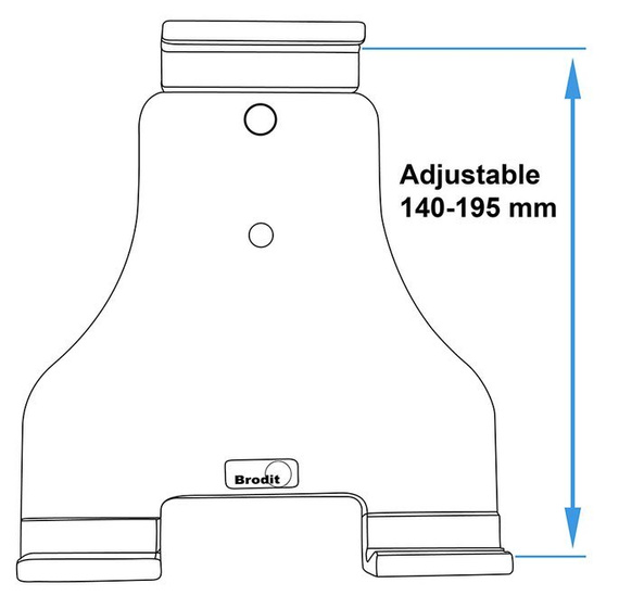 Uchwyt aktywny do tabletów w futerale o wymiarach: 140-195 mm (szer.), do 25 mm (grubość) 