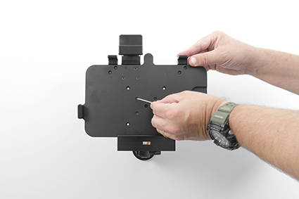 Uchwyt pasywny o wzmocnionej konstrukcji do Zebra ET40 10.0 z blokadą sprężynową.