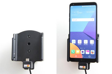 Uchwyt do LG G6 z wbudowanym kablem USB oraz ładowarką samochodową