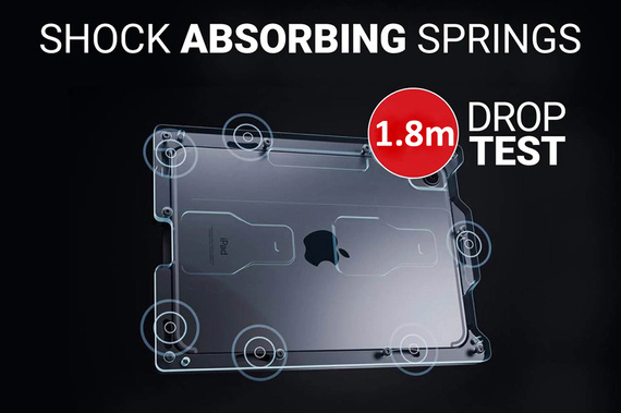 ModTek™ Hard Case Obudowa aktywna do Apple iPad 10th Gen (A2696, A2757, A2777) przetestowana na upadek z wysokości 1,8 m.