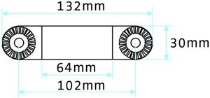 Ramię z kwadratową podstawą z otworami (4 x 75 mm) (4 x 100 mm) VESA montowane do płaskiej powierzchni.