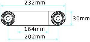 Ramię z kwadratową podstawą z otworami (4 x 75 mm) (4 x 100 mm) VESA montowane do płaskiej powierzchni.