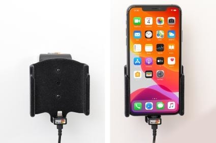 Uchwyt do Apple iPhone 11 Pro MAX z wbudowanym kablem USB oraz ładowarką samochodową