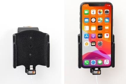 Uchwyt do Apple iPhone 11 Pro z możliwością wpięcia kabla lightning USB-C