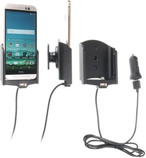 Uchwyt do HTC One M9 z wbudowanym kablem USB oraz ładowarką samochodową