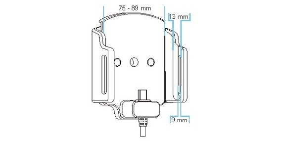 Uchwyt do UROVO DT50 z wbudowanym kablem USB-C oraz ładowarką samochodową