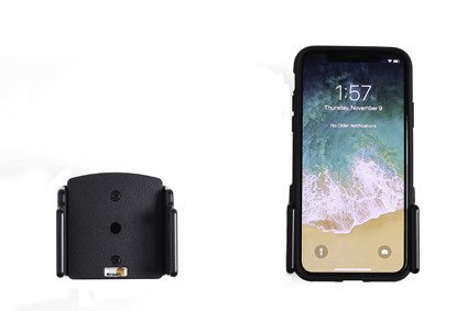 Uchwyt regulowany do Apple iPhone X w futerale lub obudowie o wymiarach: 70-83 mm (szer.), 2-10 mm (grubość)