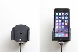 Uchwyt regulowany do Apple iPhone X w futerale lub obudowie z wbudowanym kablem USB oraz ładowarką samochodową