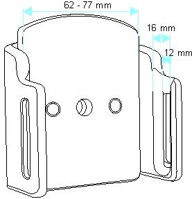 Uchwyt uniwersalny regulowany do iPhone 11 Pro bez futerału oraz w futerale lub etui o wymiarach: 62-77 mm (szer.), 12-16 mm (grubość)