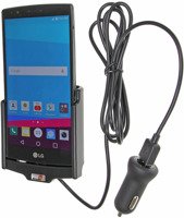 Uchwyt do LG G4 z wbudowanym kablem USB oraz ładowarką samochodową